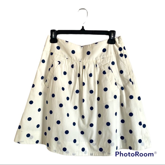 J. Crew Dresses & Skirts - J.Crew Cream and Blue Flare Skirt